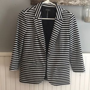 Fully lined striped blazer